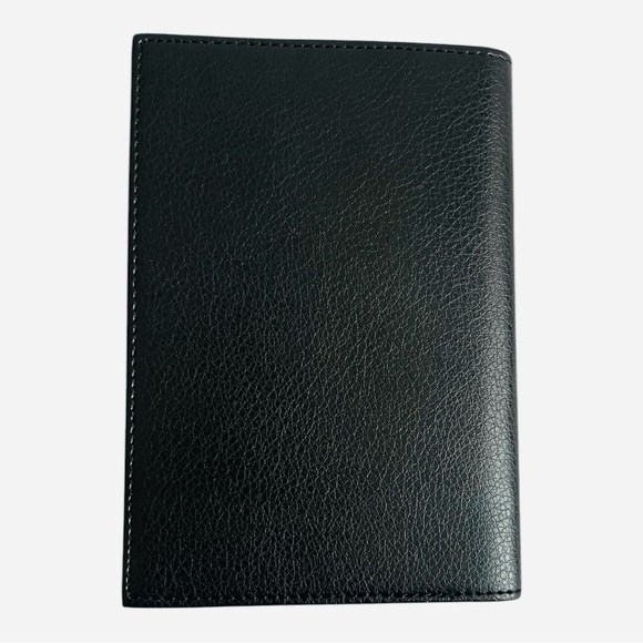 NIB Black Leather Passport Holder NORDSTROM Penguin Logo Travel Passport Case - Picture 5 of 6